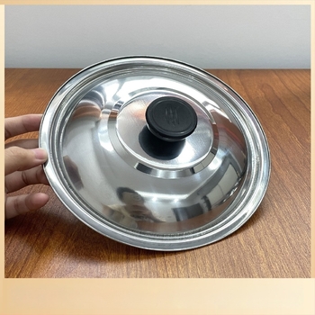 Capac din oțel inoxidabil gros pentru prăjit, capac mic, capac pentru oală uscată, capac plat rotund 18-28 cm