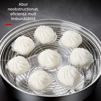 Raft de aburi din oțel inoxidabil, triunghiular, întărit, multifuncțional pentru gătit la abur în bucătărie