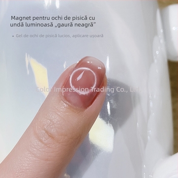 Bandă magnetică Cat-Eye mini pentru gel de unghii – bandă lungă cu piatră magnetică pentru efect de absorbție a luminii și efect gaură neagră, unealtă de manichiură