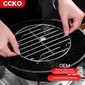 CCKO316 din oțel inoxidabil – suport pentru aburi cu picioare înalte, coș mic de aburi pentru orez, tavă și plasă de abur