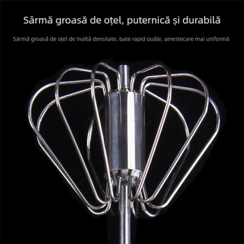 Tel de ouă rotativ din oțel inoxidabil, semi-automat, tip presat, pentru uz casnic