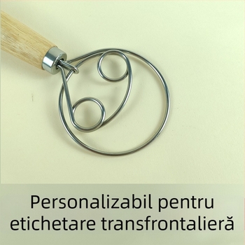 Batător de ouă din oțel inoxidabil, sită pentru făină, mixer pentru aluat, ustensilă de salată din stejar, unelte de bucătărie manuale pentru coacere