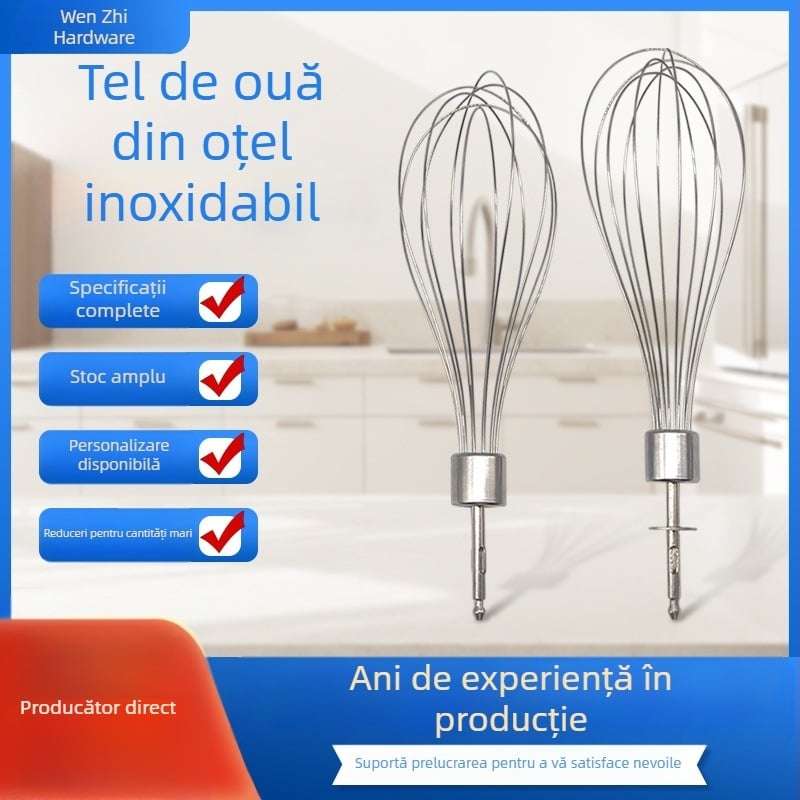 Set din oțel inoxidabil 304 pentru ouă – tel de ouă și mixer pentru cremă, ustensile de coacere