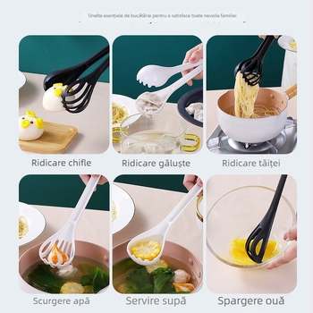 Unealtă de clipare ouă și tăiței, multifuncțional pentru ouă, lingură pentru ouă, bețișor de amestec, clips pentru pâine, lingură pentru tăiței, clip pentru alimente