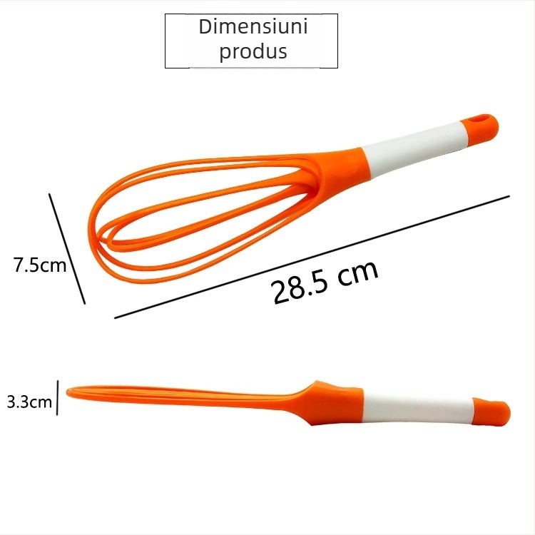 Tel manual rotativ pentru ouă, mixer din plastic pliabil pentru coacere