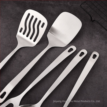 Set de ustensile de bucătărie din oțel inoxidabil: spatule, spatulă pentru prăjit, spatulă pentru tigaie, furculițe pentru carne și lingură de orez