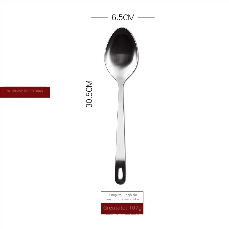 Set de ustensile de bucătărie din oțel inoxidabil: spatule, spatulă pentru prăjit, spatulă pentru tigaie, furculițe pentru carne și lingură de orez