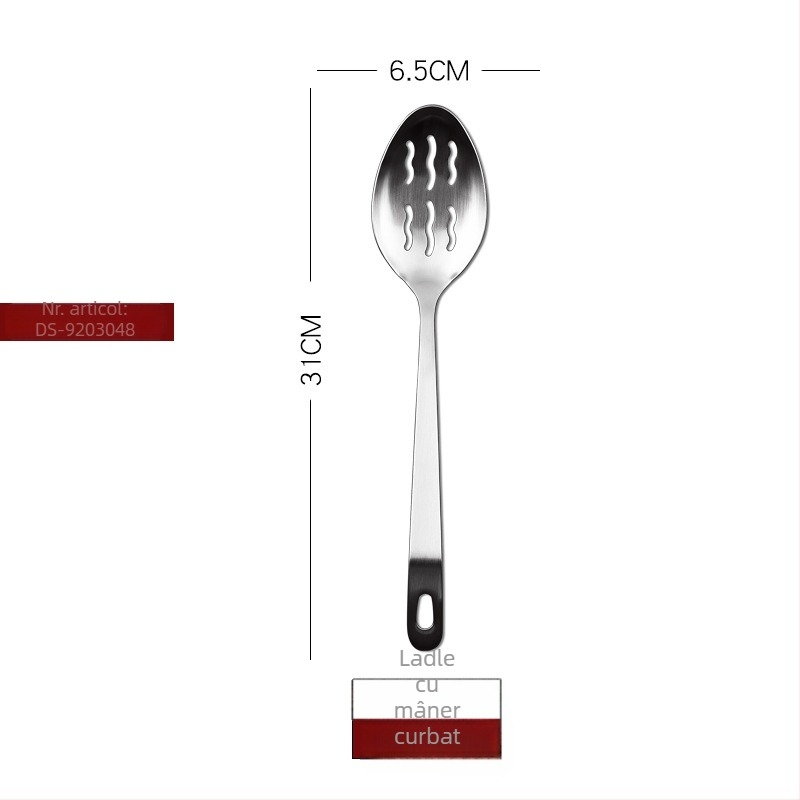 Set de ustensile de bucătărie din oțel inoxidabil: spatule, spatulă pentru prăjit, spatulă pentru tigaie, furculițe pentru carne și lingură de orez