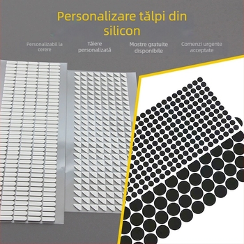 Tălpi din silicon autoadezive, rotunde și pătrate, antiderapante și amortizoare