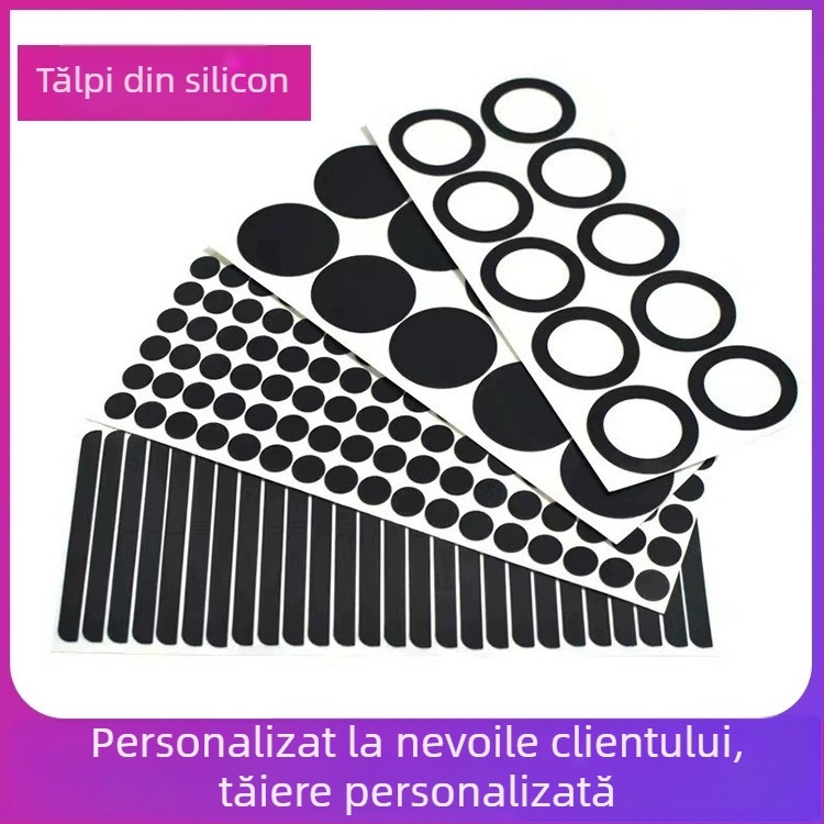Tălpi din silicon autoadezive, rotunde și pătrate, antiderapante și amortizoare
