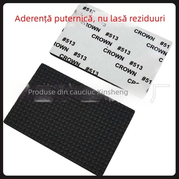 Pad EVA neagră, antiderapantă, cu textură plasă, autoadeziv pe o singură față pentru baza mesei