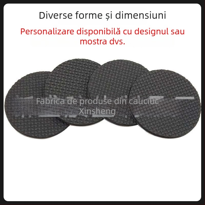 Pad EVA neagră, antiderapantă, cu textură plasă, autoadeziv pe o singură față pentru baza mesei