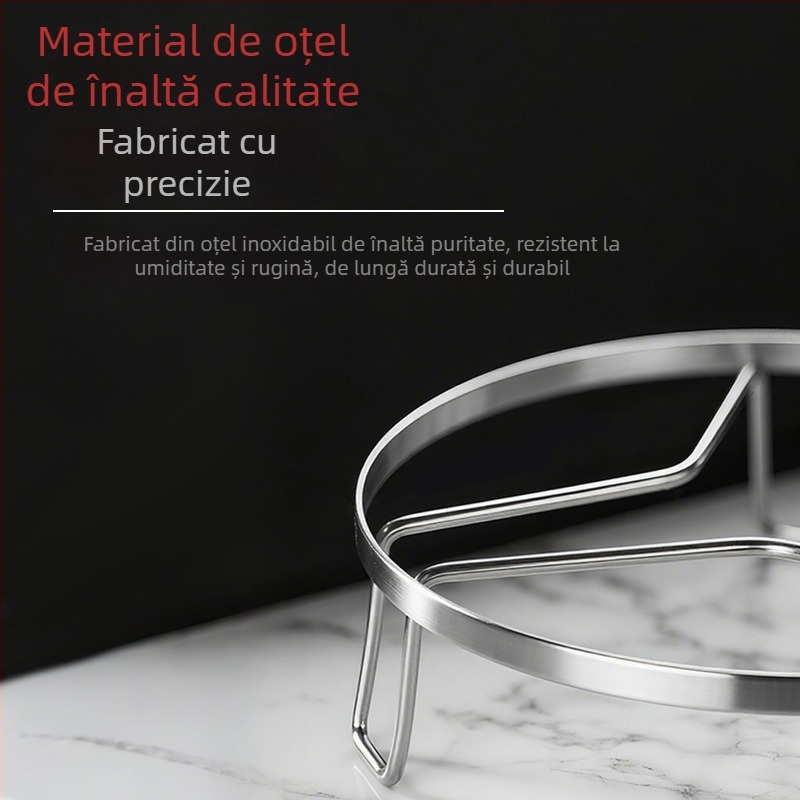 Raft de aburi din oțel inoxidabil, design îngroșat pentru bucătărie, covoraș izolant pentru oale și suport de depozitare pentru aburi