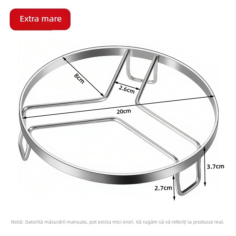 Raft de aburi din oțel inoxidabil, design îngroșat pentru bucătărie, covoraș izolant pentru oale și suport de depozitare pentru aburi