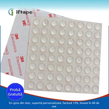 Perne autocolante din silicon hemisferice, transparente pentru ușile dulapurilor — anti-derapare, absorbție a zgomotului și protecție la impact