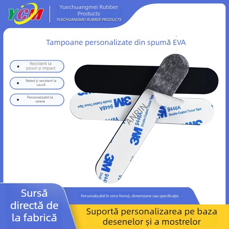 Perne din spumă EVA negre personalizate, perne EVA albe anti-derapaj, bureți EVA, plăci autoadezive cu plasă, adeziv pe o singură parte pentru absorbția șocurilor