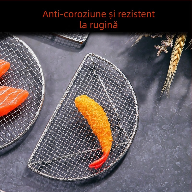 Grill din oțel inoxidabil 304 cu plasă pentru tempura și cotlet de porc