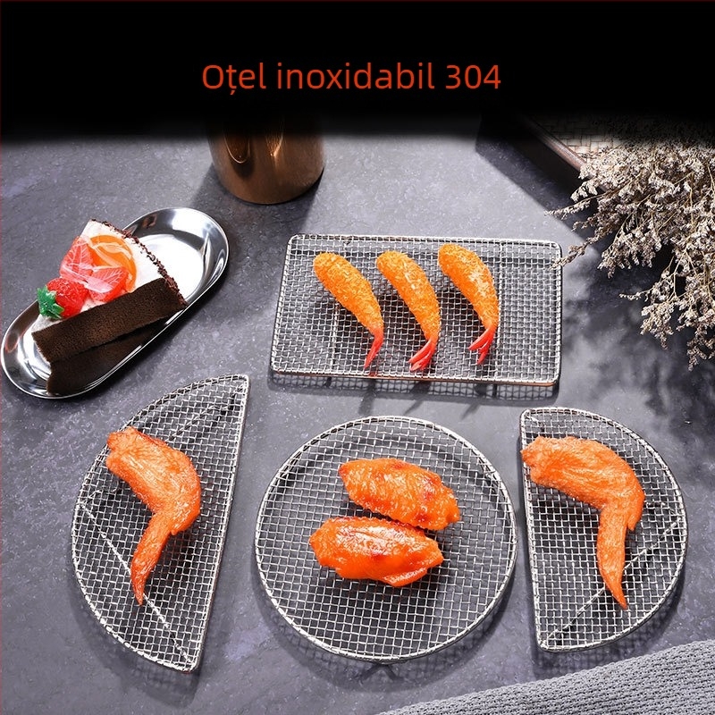 Grill din oțel inoxidabil 304 cu plasă pentru tempura și cotlet de porc
