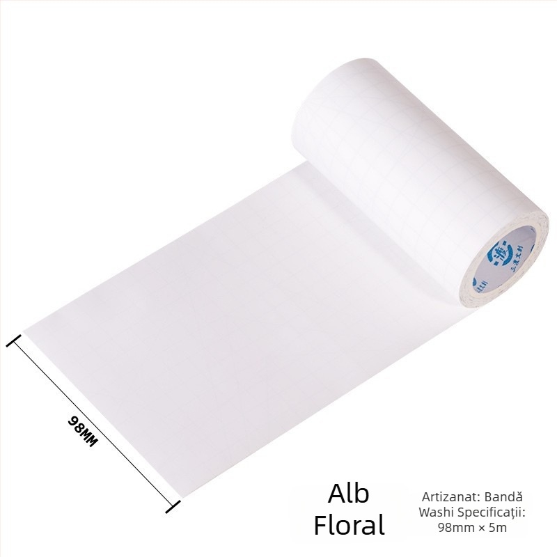 Bandă Washi pentru jurnal și bază de hârtie pentru planner – decorare DIY, fundal negru-alb cu autocolante