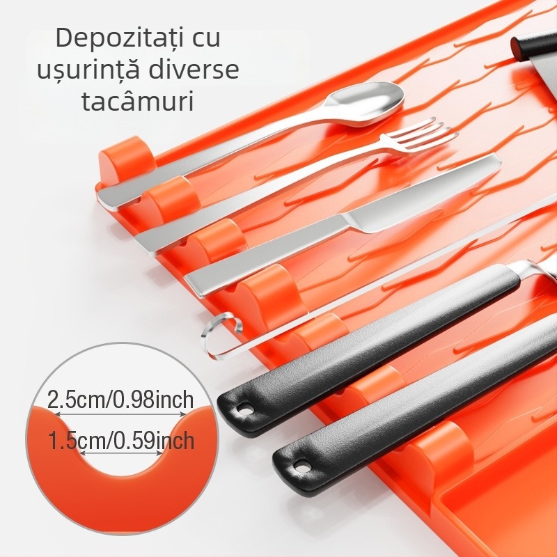 Protecție din silicon pentru uneltele de grătar Blackstone, covoraș de protecție anti-praf, covoraș de curățare, spațiu de depozitare pe partea stângă pentru tigaia de barbecue, versiune actualizată