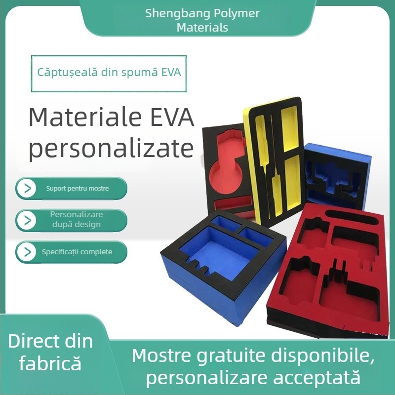 EVA spumă pentru interior și EVA suport inferior, bandă anti-coliziune, tăiere, gravură și ștanțare, placă EVA spumă anti-statică