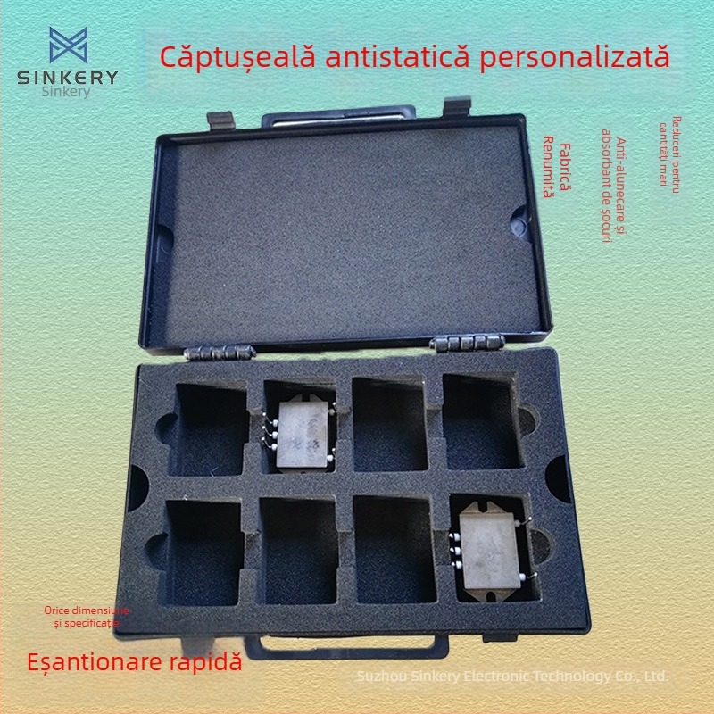 Interior din spumă EVA antistatice pentru cutii injectate, garnitură turnover box personalizată, procesare la comandă