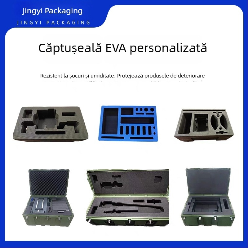 EVA spumă pentru interior, protecție la șocuri de înaltă densitate și caneluri tăiate cu precizie pentru ambalarea produselor electronice