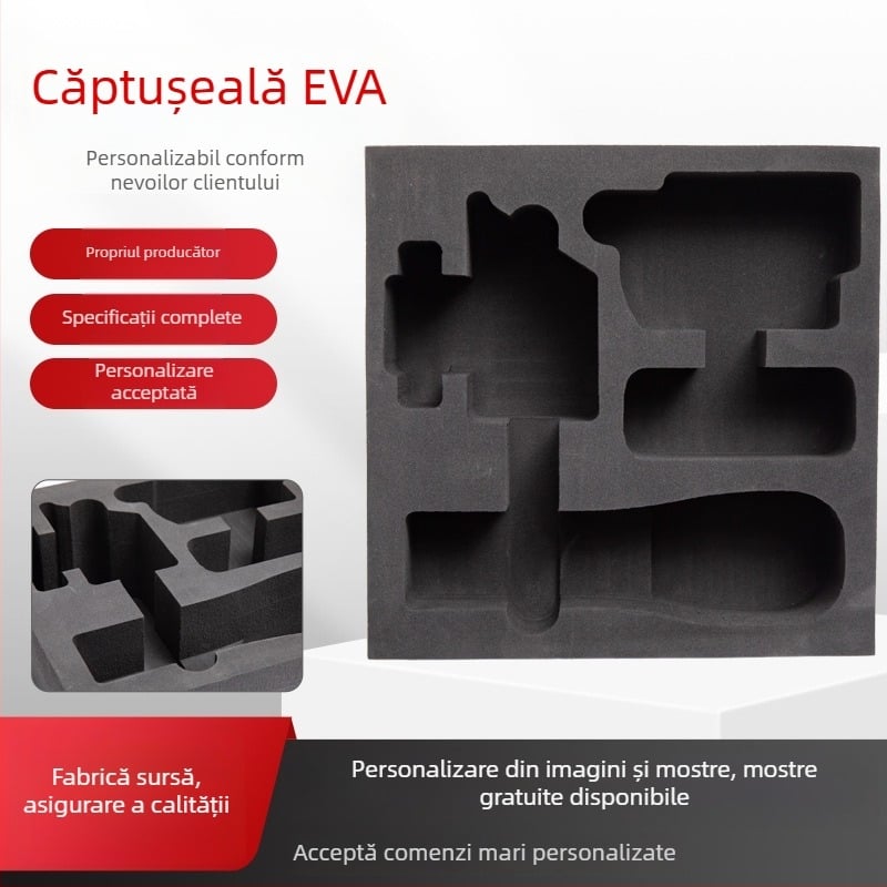 Cutie cadou din spumă EVA, gravură, cu tapițerie îngroșată anti-deformare și tavă interioară EVA