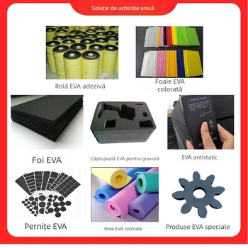 Placă din spumă EVA negru-alb cu suport interior pentru protecție la șocuri și amortizare; material de ambalare ecologic, spumă de înaltă densitate