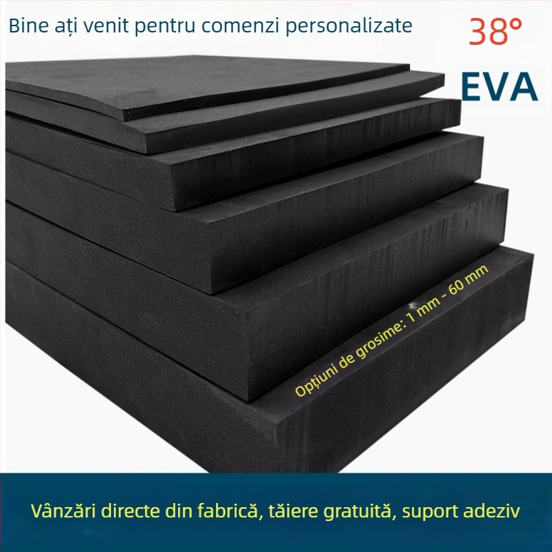 Placă din spumă EVA negru-alb cu suport interior pentru protecție la șocuri și amortizare; material de ambalare ecologic, spumă de înaltă densitate
