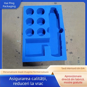 Cutie de cosmetice din spumă EVA cu amortizare, tavă interioară velurată și inserție gravată pentru cadou, pentru depozitare