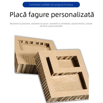 Inserție de ambalaj ecologic cu strat din hârtie fagure și carton kraft, absorbant la șocuri, tavă de prezentare cu formă specială