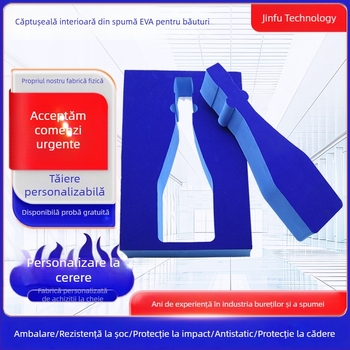 Liner EVA pentru sticle de vin, umplutură din bumbac perlat, tavă interioară pentru vinuri albe și roșii fragile