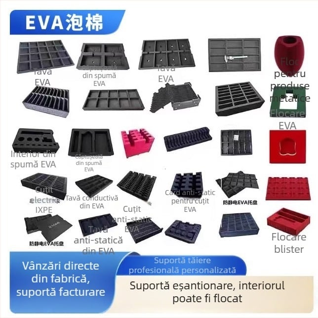 EVA căptușeală, EVA inserție, spumă EVA, gravare EVA personalizată, EVA ambalare, EVA slot pentru card, EVA decupare în formă