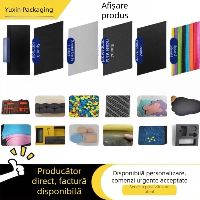 Materiale EVA din spumă personalizate, cu elasticitate înaltă, spumă EVA pentru amortizare și absorbție a șocurilor, căptușeală din spumă cu densitate mare, foarte dură