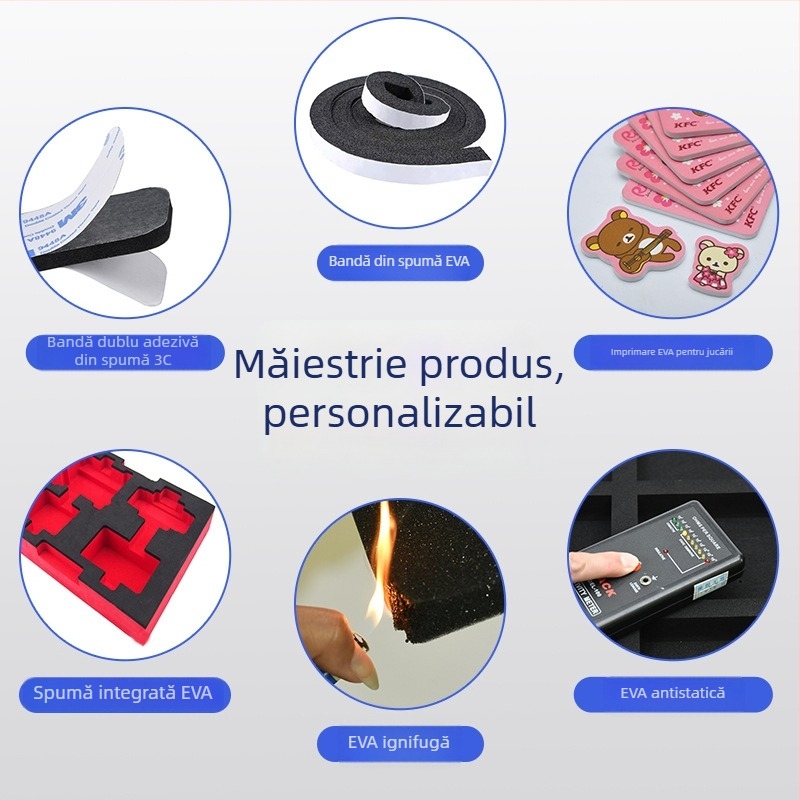 Interior gravat EVA antistat cu burete și bumbac perlă pentru cutie cadou