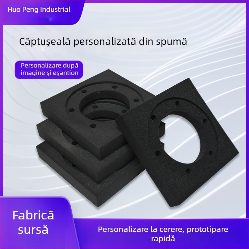 Interior EVA negru cu flock pentru cutii de bijuterii, pernă din spumă amortizoare și suport interior pentru cosmetice
