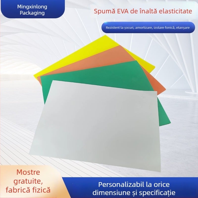 Foaie de spumă EVA cu elasticitate înaltă, căptușeală interioară colorată și suport, burete rezistent la căldură și apă, placă izolatoare pentru protecție