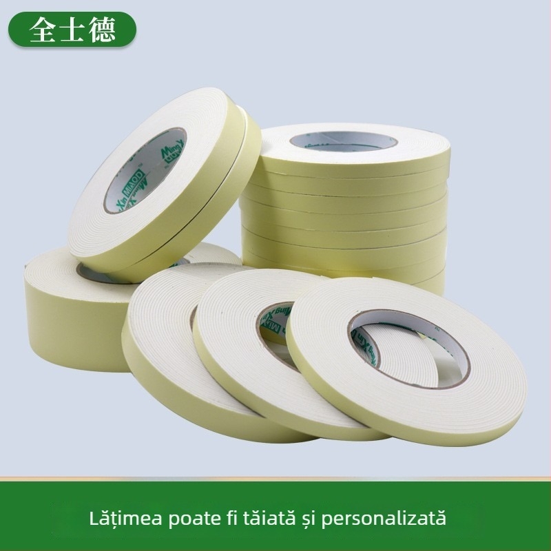 Quanshide bandă dublu-adezivă din spumă EVA cu cârlig, grosime 1.5 mm, lățimi între 1.0 și 3.0 cm, lungime personalizabilă, pentru aparate electrocasnice, jucării, electronice și decor.
