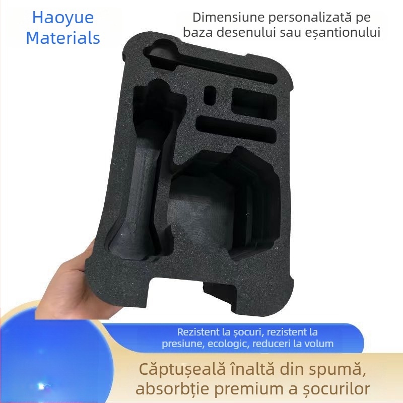 Căptușeală neagră EVA și plăci de spumă EVA în rolă, elasticitate înaltă, rezistent la foc, absorbție de șocuri, burete gravat, material pentru încălțăminte, branț antistat