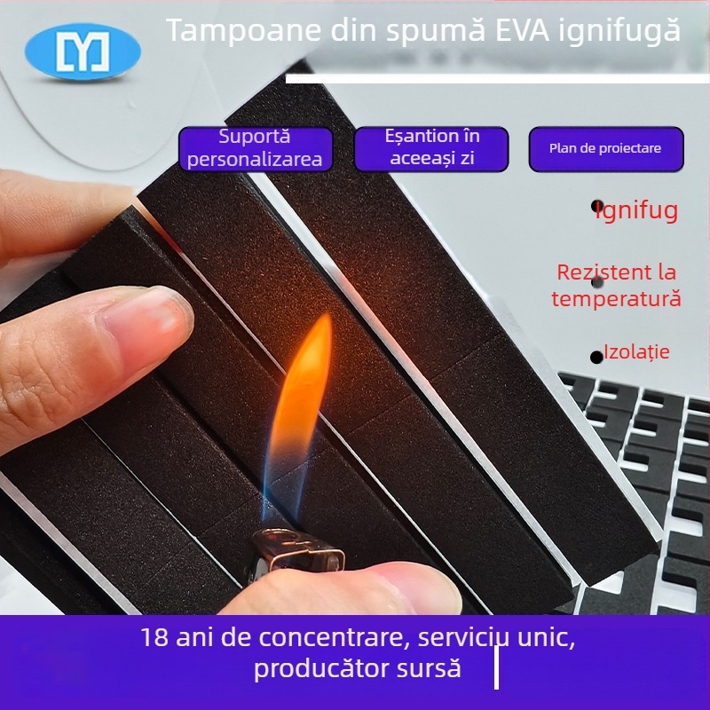 Foaie izolantă EVA ignifugă și garnitură din spumă EVA cu bază adezivă