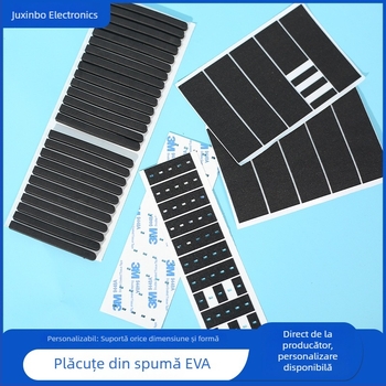 Padă EVA neagră cu textură de plasă, durabilă și absorbantă la șocuri, strat de silicon, bază anti-alunecare cu adeziv, umplutură din burete autoadezivă