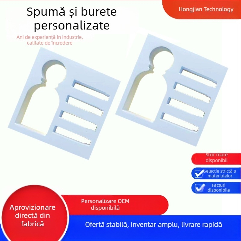 Spumă EVA antistatice pentru interiorul ambalajelor electronice, gravură în formă neregulată, absorbție la șocuri, personalizare