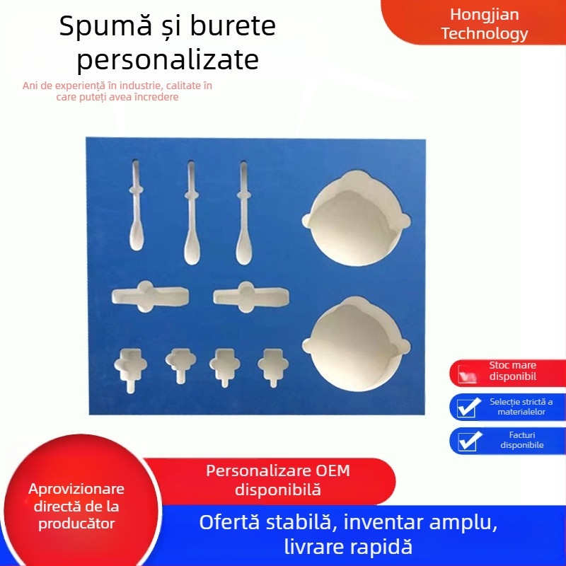 Spumă EVA antistatice pentru interiorul ambalajelor electronice, gravură în formă neregulată, absorbție la șocuri, personalizare