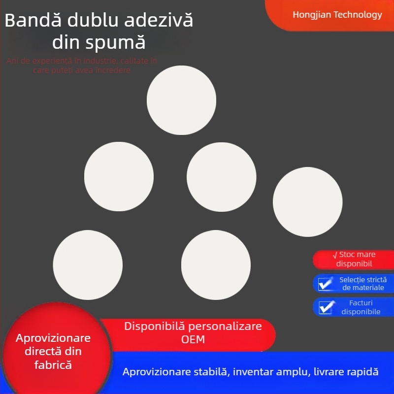 Bandă EVA din spumă, cu două fețe, neagră și albă, grosime 1–10 mm