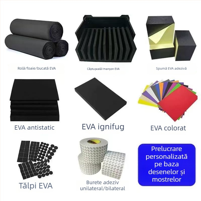 Placă albă EVA din spumă, strat amortizor de șocuri, placă EVA cu densitate mare, căptușeală interioară, personalizabil