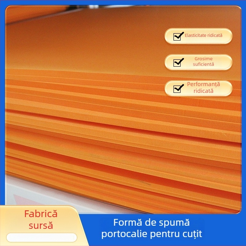 Spumă EVA portocalie pentru tăiere cu matriță – pernă de revenire pentru presă