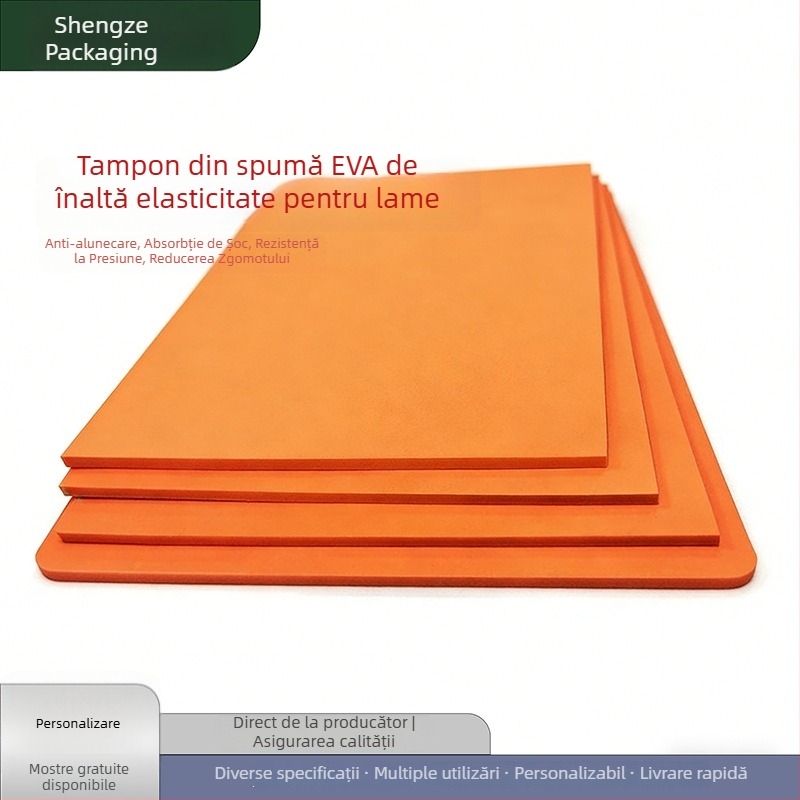 Tampon EVA portocaliu, înalt elastic pentru tăiere prin decupare, din spumă și cauciuc, 50-55 de grade