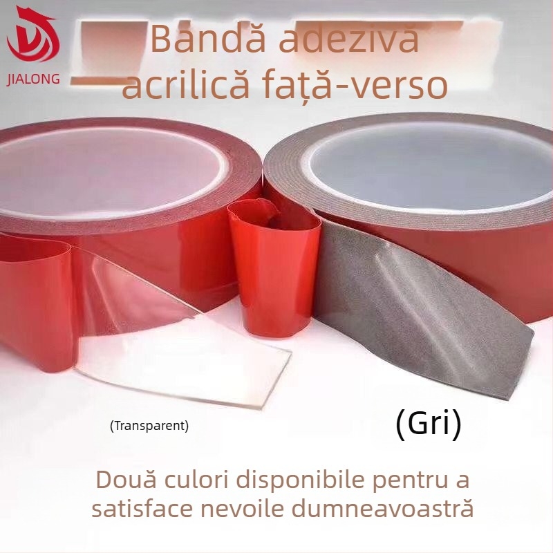 Bandă dublu-adezivă acrilică cu spumă EVA, vâscozitate înaltă, detașabilă la nivel nano, aderență puternică