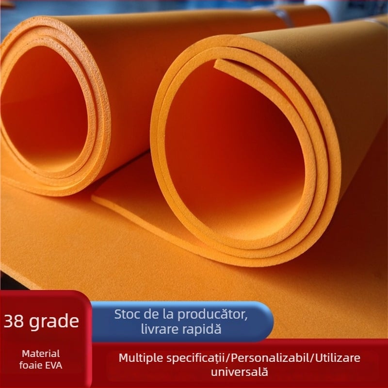 Spumă EVA portocalie pentru mașini, EVA cu înaltă elasticitate, inserție pentru lamă la unghi de 55°, căptușeală EVA amortizantă